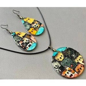 Tom Cats Earring and Pendant Set #1