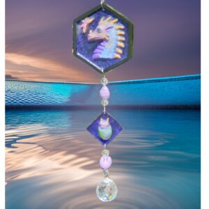 Purple/Blue Large with pink/gold Dragonfly SC0013